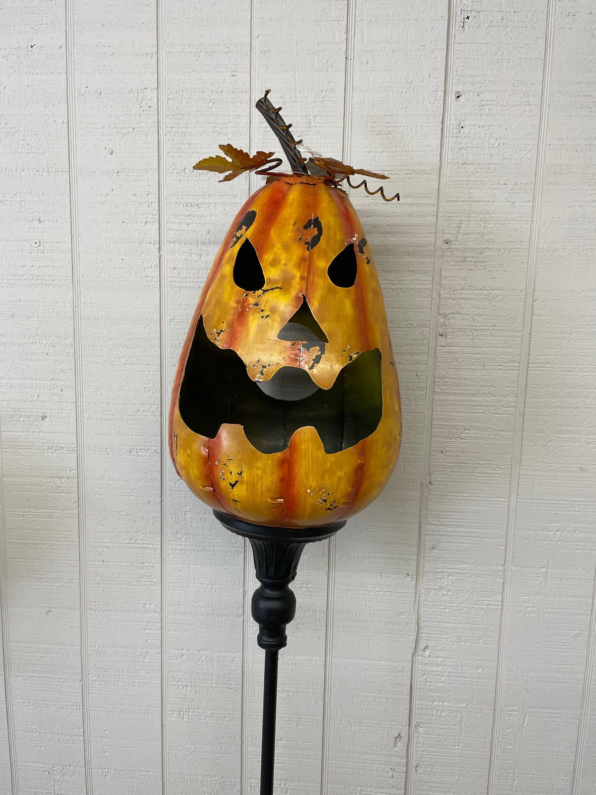 Oblong Pumpkin on Stake