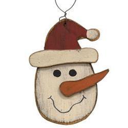 Wood Snowman Ornament