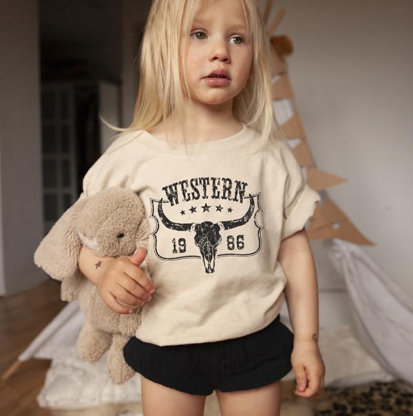 Western Cow Toddler Tee