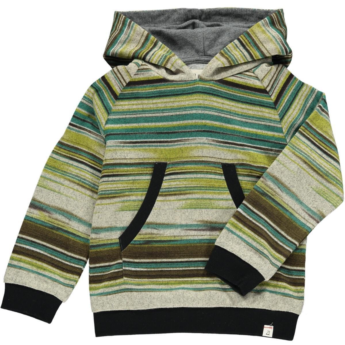 Oakdale hooded top green/ black