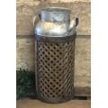 Woven Bamboo metal milk can