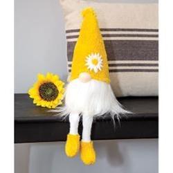 Fuzzy yellow flower gnome