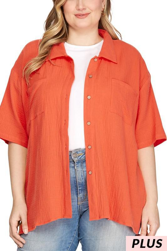 Sundial Button down top